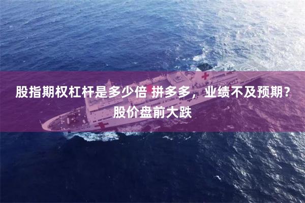 股指期权杠杆是多少倍 拼多多，业绩不及预期？股价盘前大跌