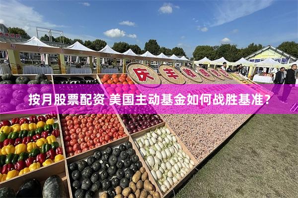 按月股票配资 美国主动基金如何战胜基准？