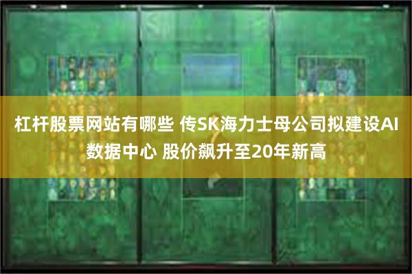 杠杆股票网站有哪些 传SK海力士母公司拟建设AI数据中心 股价飙升至20年新高