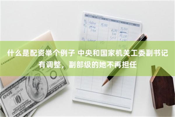 什么是配资举个例子 中央和国家机关工委副书记有调整，副部级的她不再担任