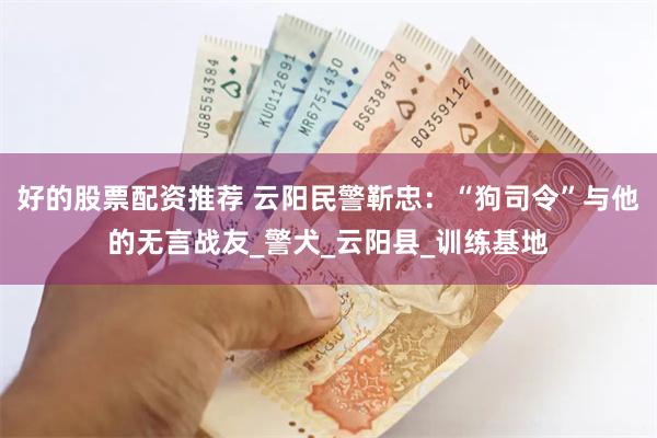 好的股票配资推荐 云阳民警靳忠：“狗司令”与他的无言战友_警犬_云阳县_训练基地
