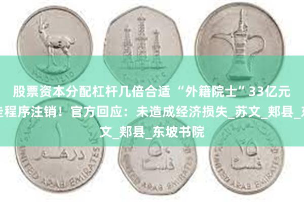 股票资本分配杠杆几倍合适 “外籍院士”33亿元项目正走程序注销！官方回应：未造成经济损失_苏文_郏县_东坡书院